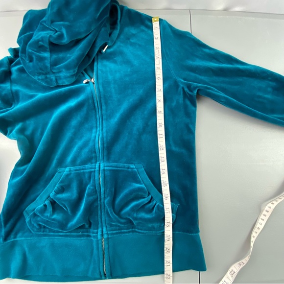 Y2K Express Teal Velvety Soft Terry Cloth Tracksuit Women's size Medium - Picture 10 of 15